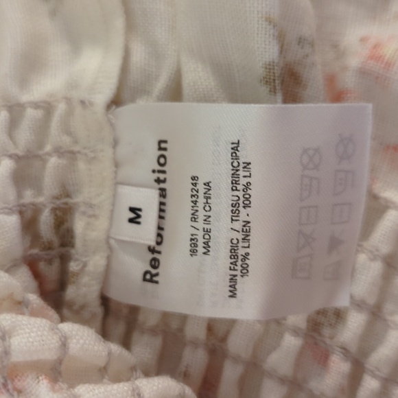 Reformation Junebug Linen Top in Mildred - Picture 3 of 4